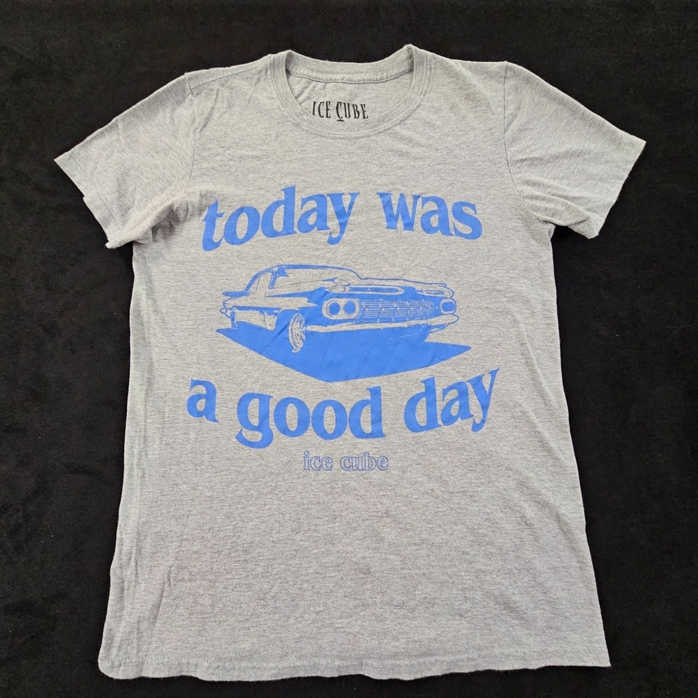 Ice Cube Today Was Good Day Gray Short Sleeve Cotton Blend T-Shirt Men's S